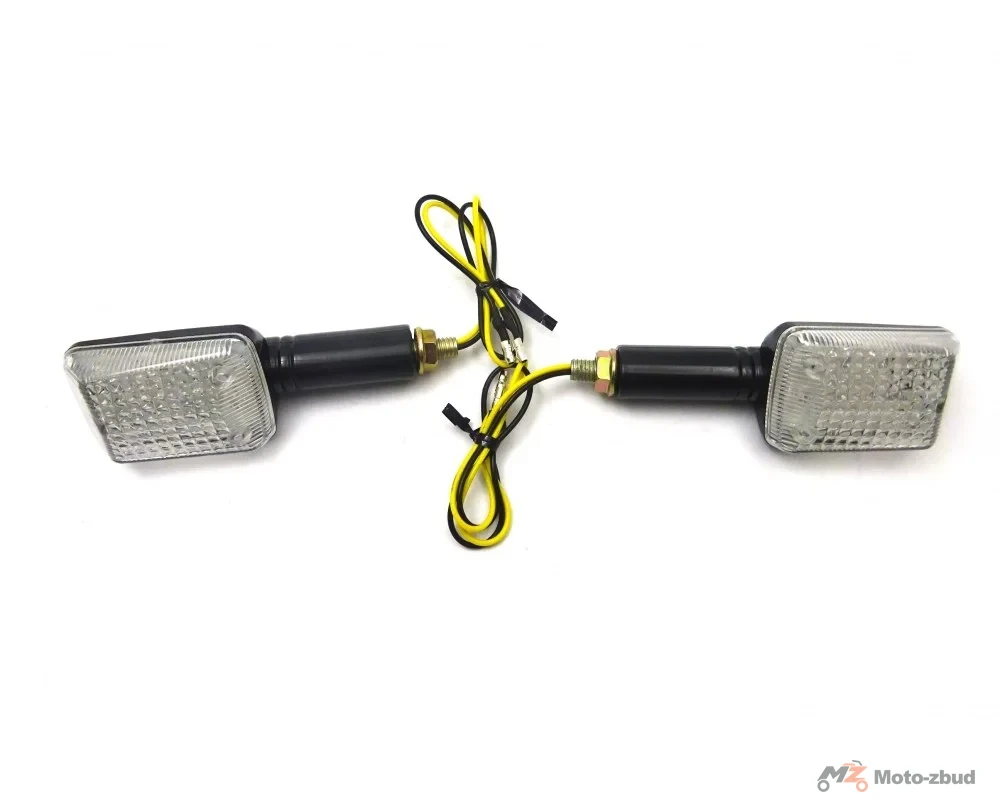 Kierunkowskazy (CH-1009-8) LED czarne (plastikowe / prostokątne / długie ramie) — ujęcie 2