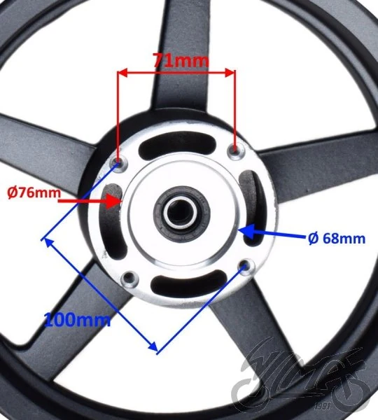 Koło p+t 2.50-12 3.00-12 do pit bike supermoto komplet — ujęcie 4