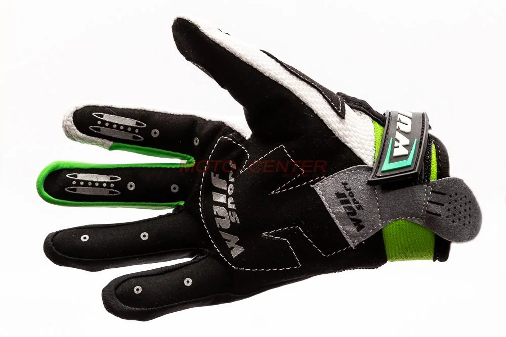Rękawice crossowe Junior Wulf Stratos Green XXXS — ujęcie 2