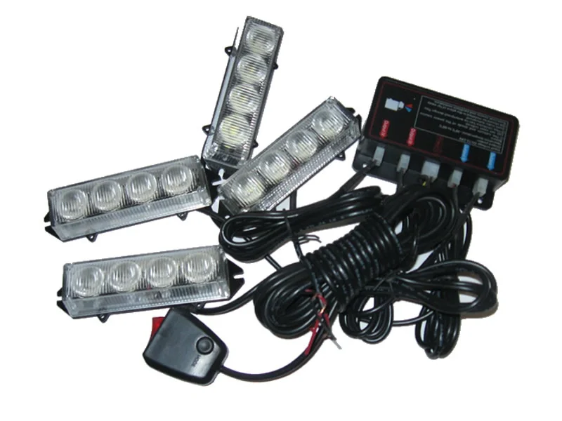 Światła stroboskopowe / stroboskopy ostrzegawcze - 4x4 LED POMARAŃCZOWE — ujęcie 4