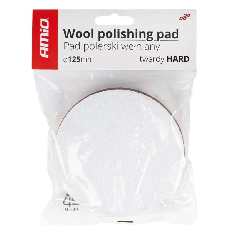 Pad polerski wełniany futro polerskie na rzep 125mm hard — ujęcie 2