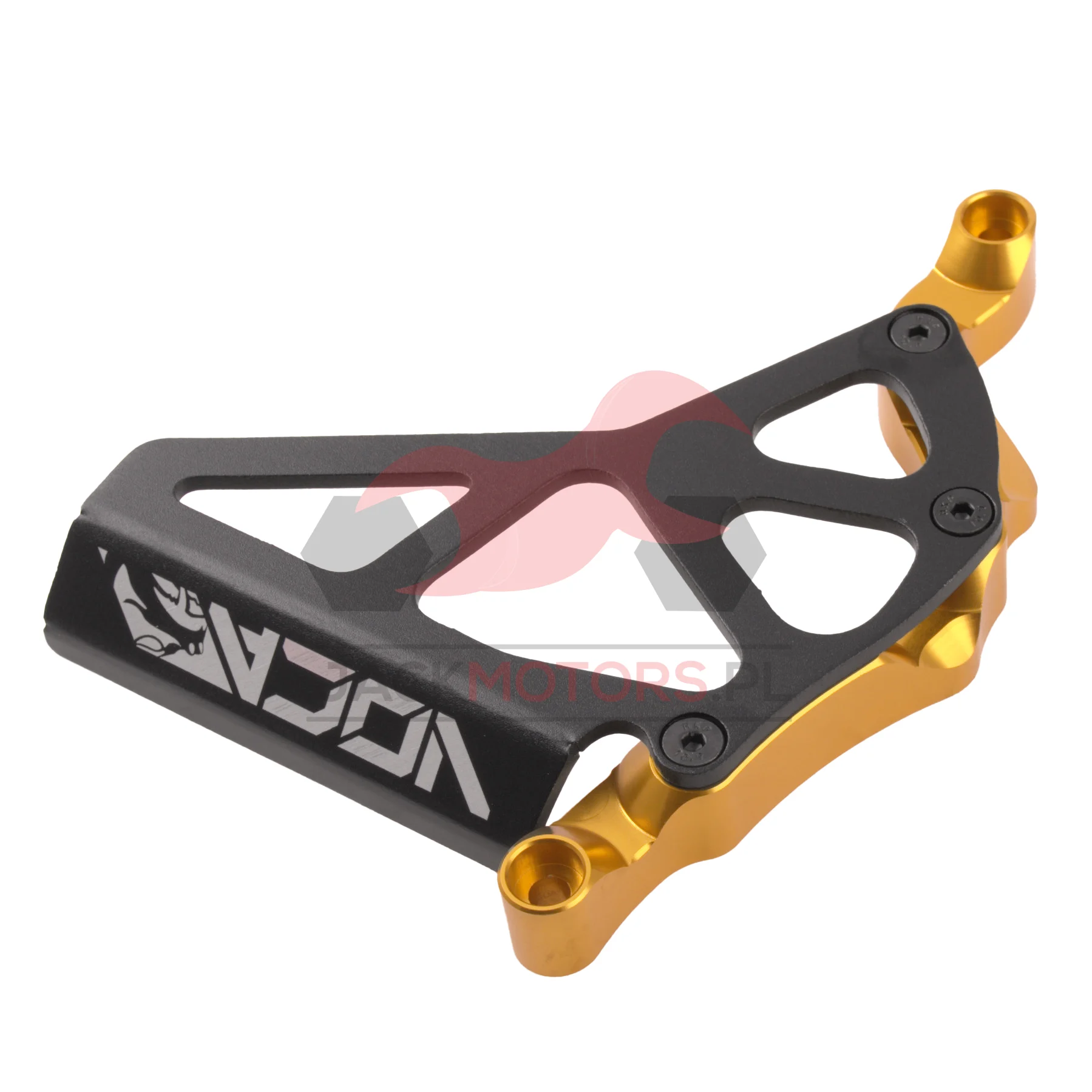 Pokrywa zębatki zdawczej VOCA racing czarno - złota aluminium CNC Minarelli AM6 — ujęcie 2