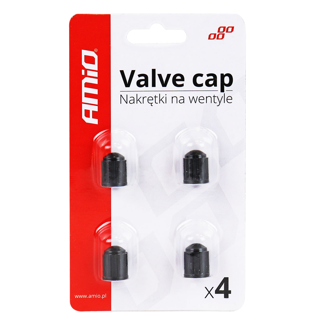 Plastikowe nakrętki na wentyle kapturki 4 szt. — ujęcie 3