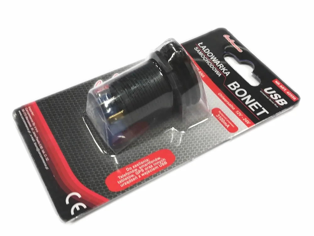 Ładowarka samochodowa 12/24V 2xUSB 2100mA+1000mA BONET — ujęcie 2