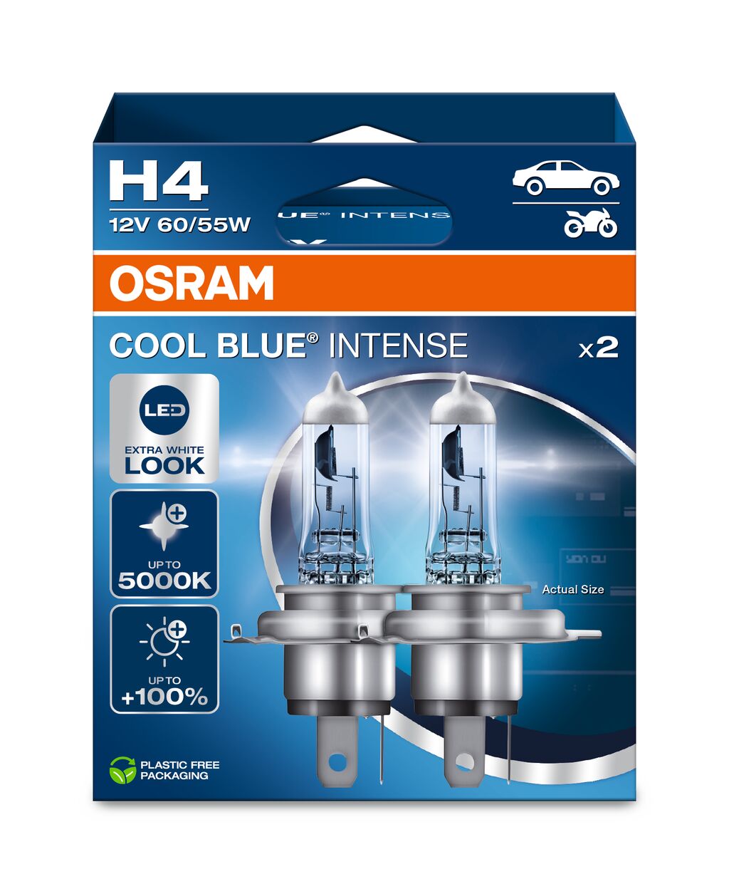Żarówka halogenowa H4 12 V 60/55 Cool Blue, 2 szt. Osram 64193CBN-2HB