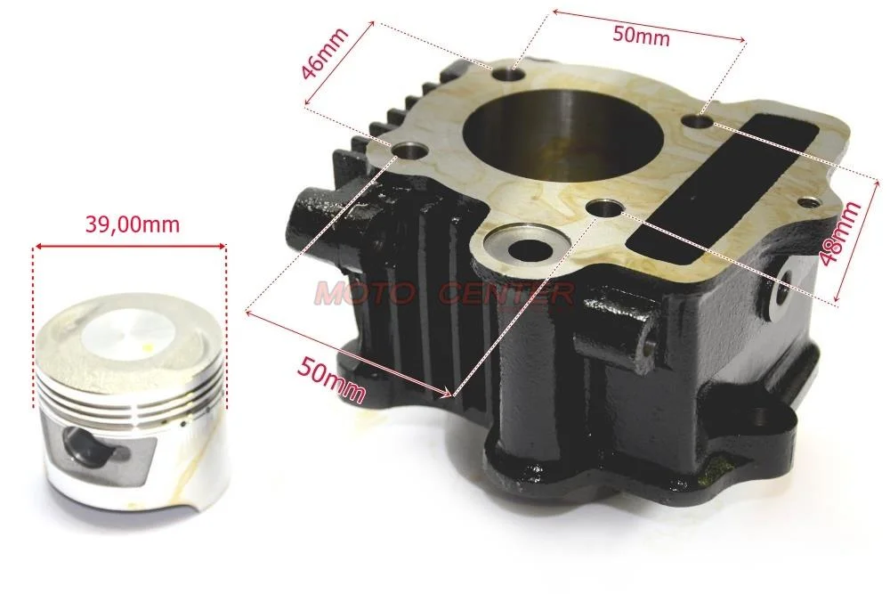 Cylinder 4T 50 cm³ 39,00 × 13 mm, motorower Cross Quad ATV AC — ujęcie 3