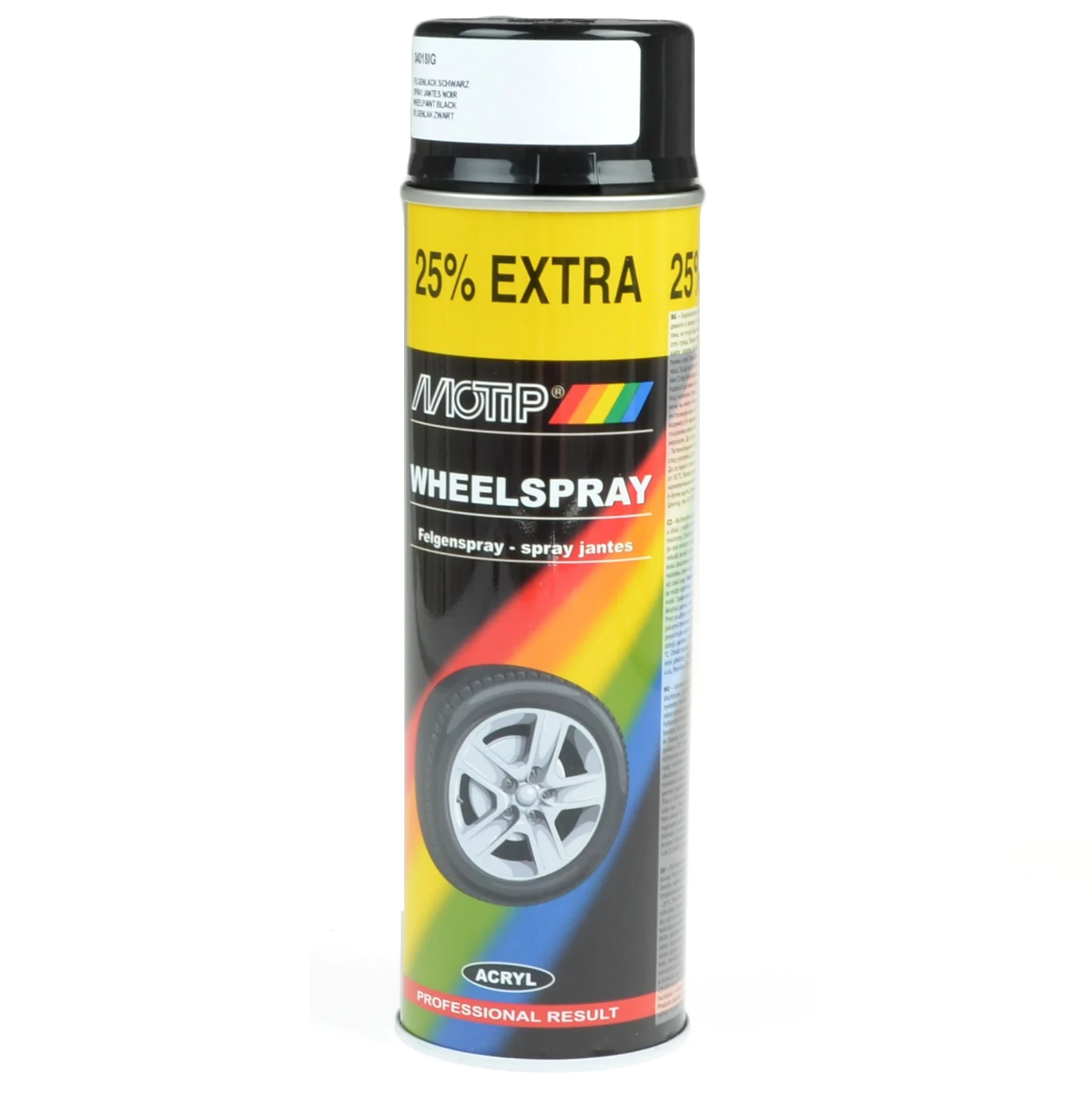 Motip spray lakier do felg czarny połysk 500 ml — ujęcie 1