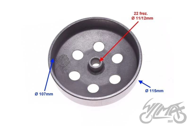 Dzwon sprzęgła do Yamahy MBK booster 107 mm — ujęcie 2