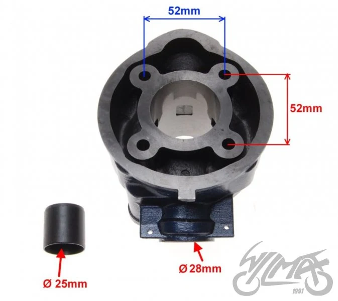 Cylinder AM6 / AM4-5 LC, tłok 44 mm, 59,3 cm³ — AY3212 — ujęcie 4