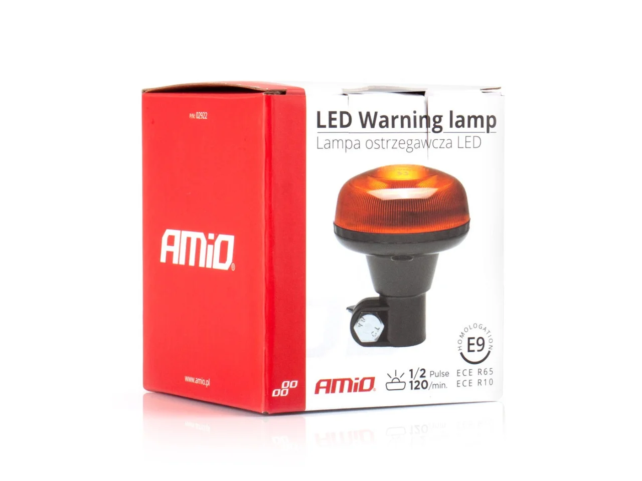 Lampa ostrzegawcza R65 R10 18LED 12/24V IP56 na trzpień — ujęcie 4