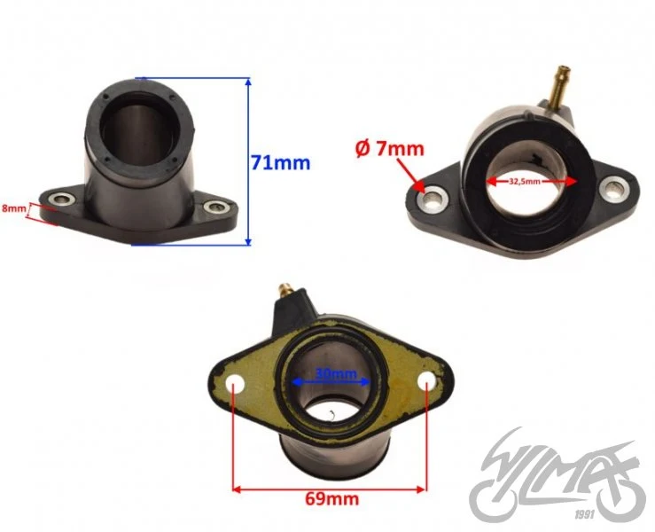 Komplet króćców gaźnika do Yamahy — 4TR-13586/13596-00 — ujęcie 3