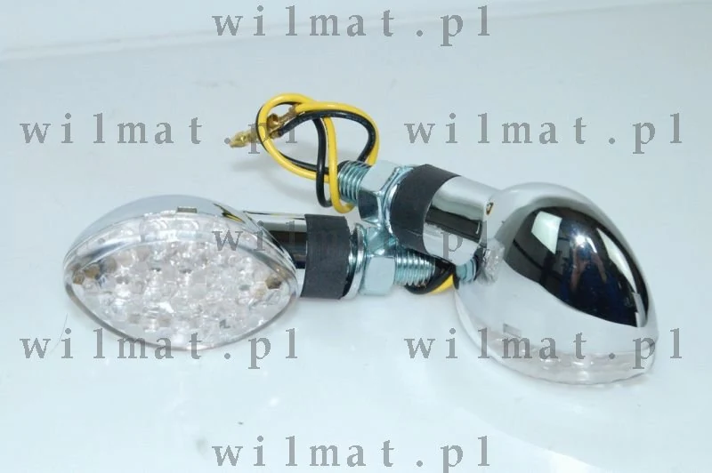 Kierunkowskazy owalne LED — chromowane, para — AL91341 — ujęcie 1