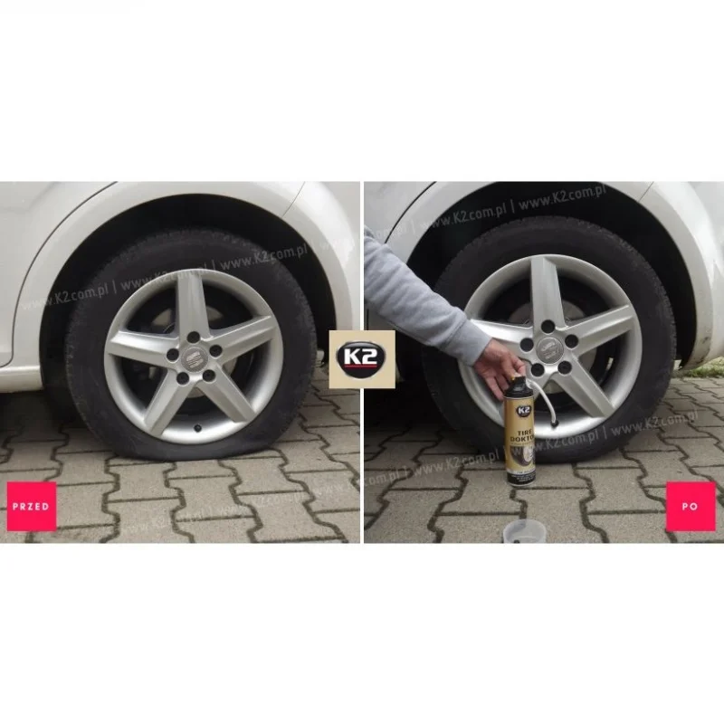 K2 Tire Doktor pompuje przebite opony — ujęcie 3