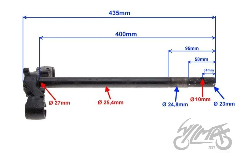 Półka widelca ze sztycą 27 mm — Kinroad XT50QT-2 Delfin — ujęcie 2