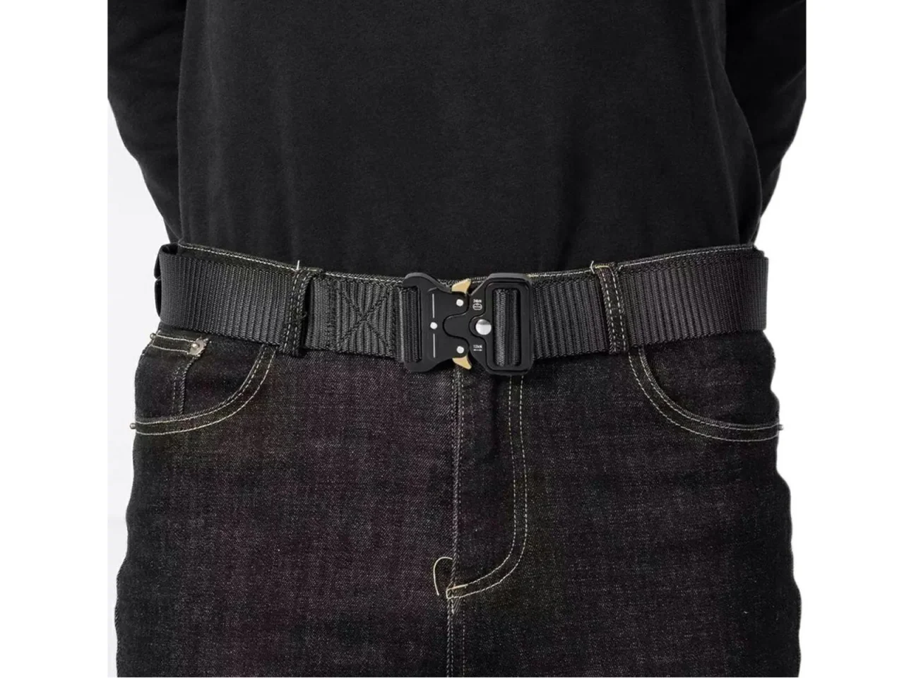 Pas taktyczny SURVIVAL 130 cm czarny — ujęcie 2