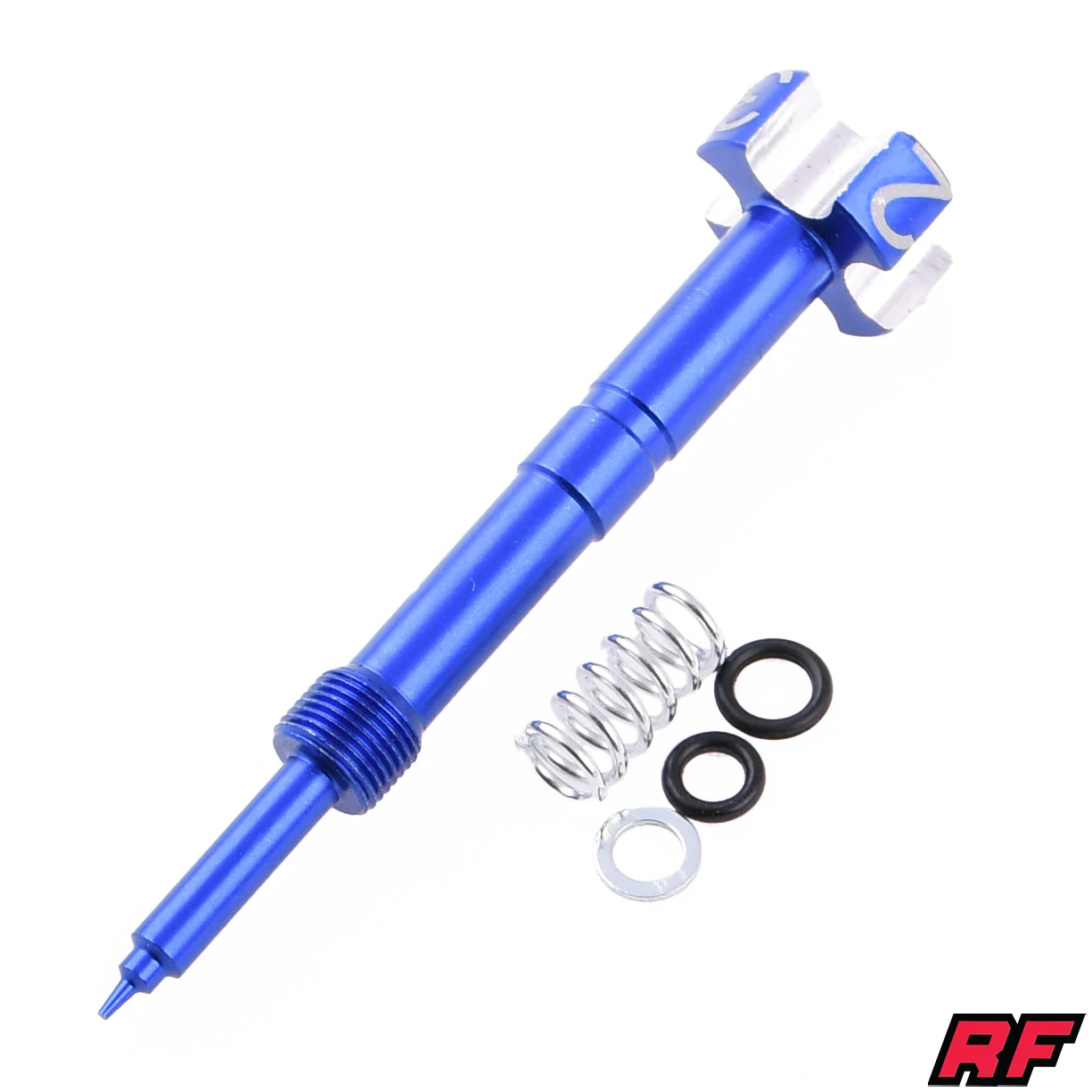 Śruba regulacji mieszanki gaźnika Keihin fcr aluminium CNC niebieska Racing Force — ujęcie 1