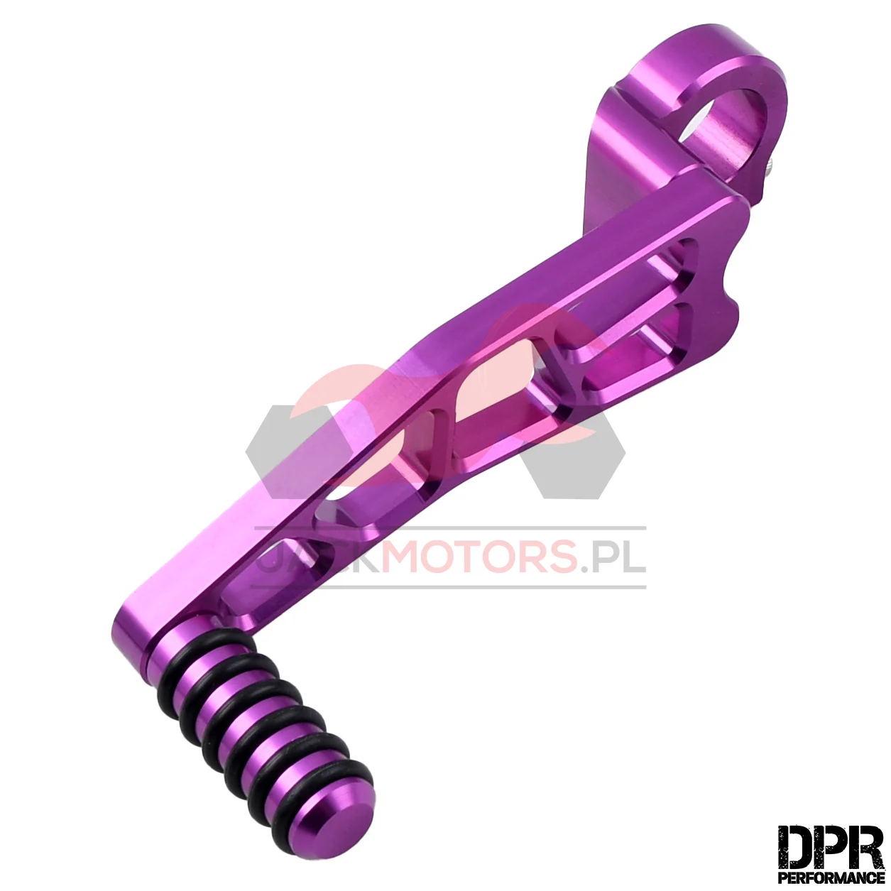 Dźwignia zmiany biegów Simson S51 fioletowa aluminium CNC racing DPR Performance — ujęcie 1