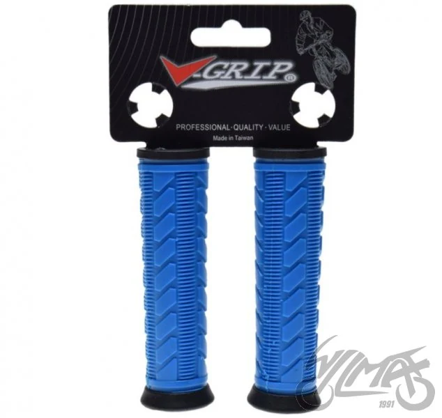 Chwyt kierownicy V-GRIP rowerowy gel niebieski — ujęcie 1
