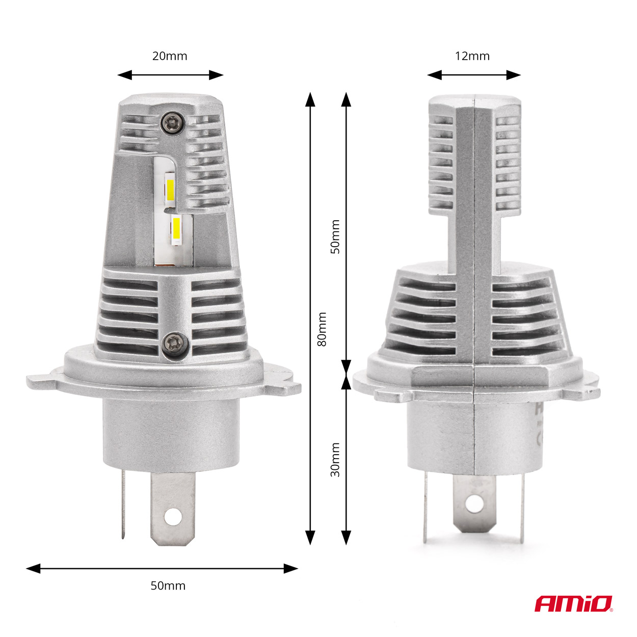 Żarówki samochodowe LED seria X1 H4/H19 6500K Canbus — ujęcie 4