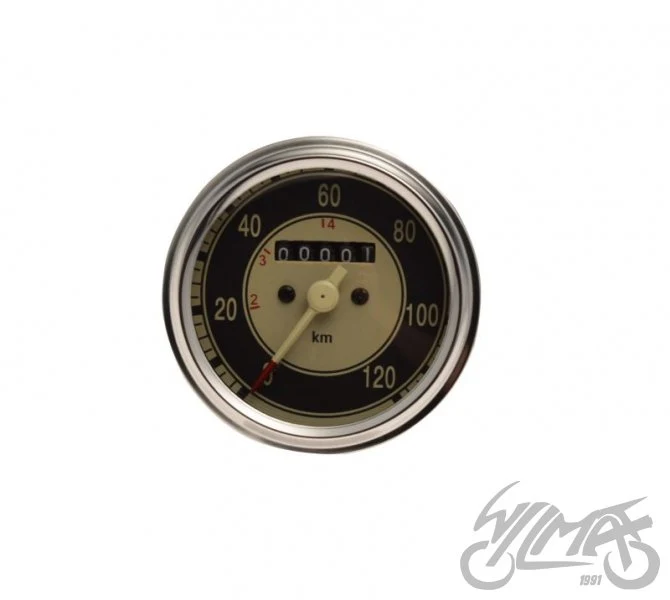 Licznik Jawa 250 350 okrągły 120 km/h czarny — ujęcie 2