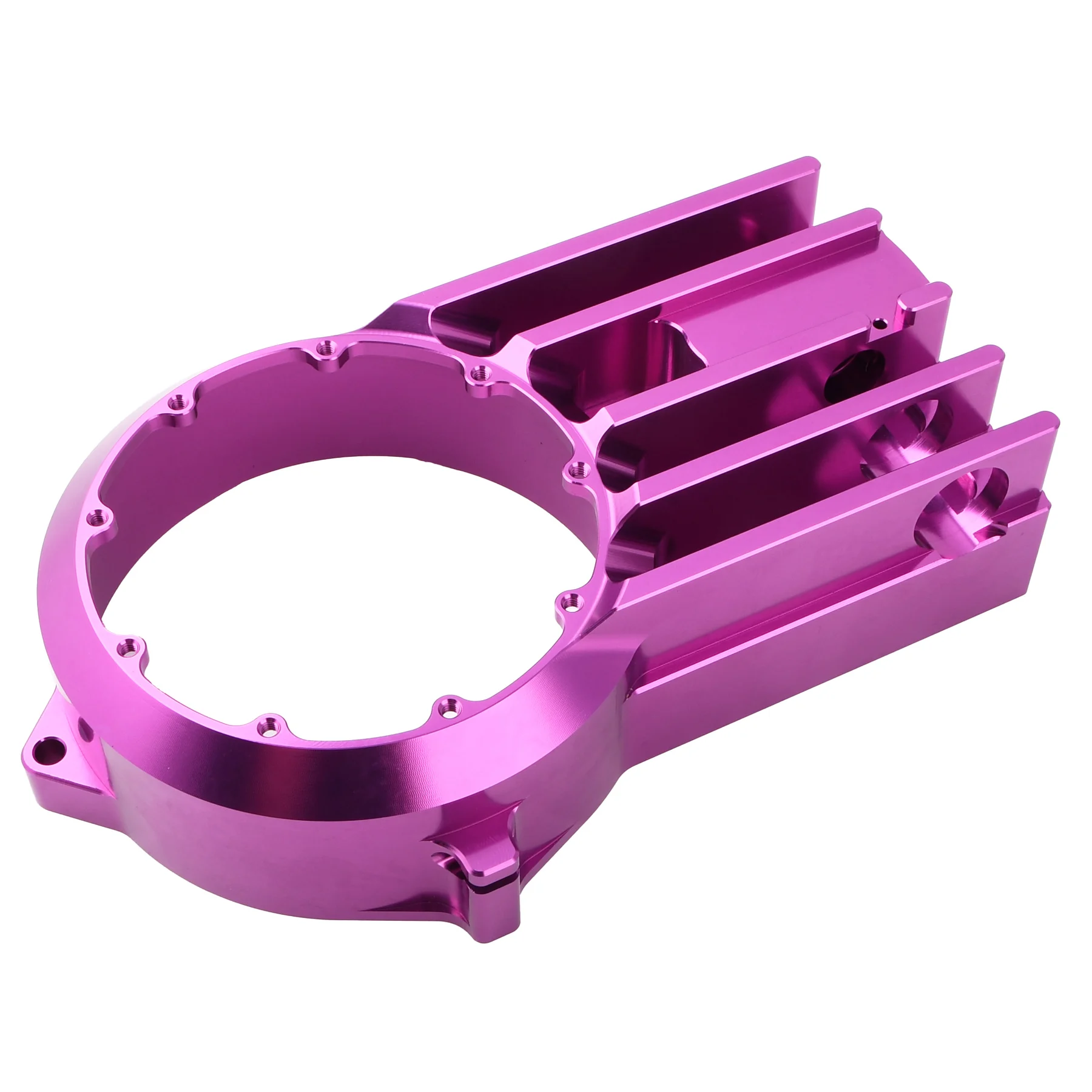 Pokrywa silnika prawa DPR Performance CNC Clear do Simson S51, SR50 — fioletowa — ujęcie 4