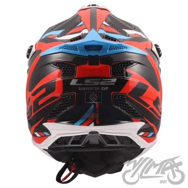 Kask crossowy LS2 MX700 Subverter Evo II Stomp White Blue Red — S — ujęcie 4