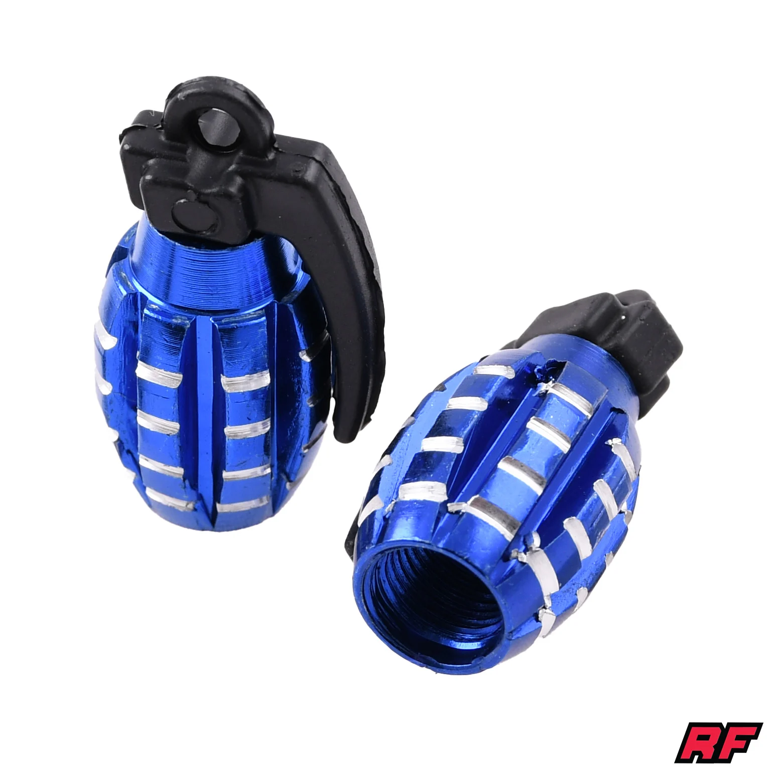 Nakrętka wentyla Racing Force grenade V2 niebieska 2szt — ujęcie 1
