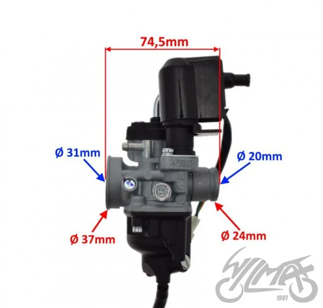 Gaźnik PHVA 17.5 mm, Typhoon / Sport City One / SR Motard — AY56742 — ujęcie 2