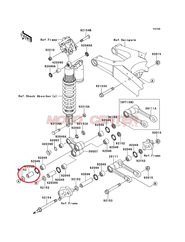 Tuleja mocowania amortyzatora Kawasaki KX250 KLX KX 450 — ujęcie 2