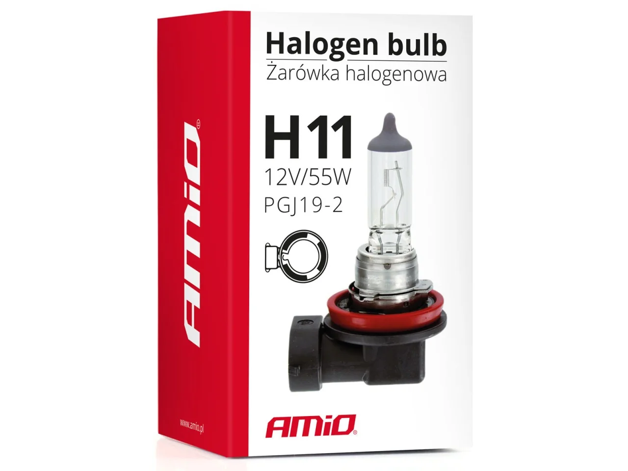 Żarówka H11 12V 55W Amio filtr UV (1szt.) — ujęcie 2