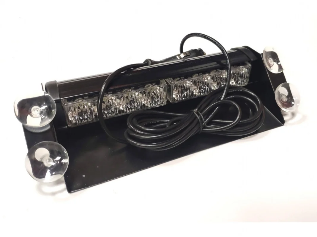 Światła stroboskopowe / stroboskopy YELLOW żółte 8 LED 12V — ujęcie 5