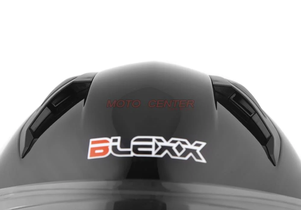 Kask motocyklowy otwarty z blendą BLEXX YA-620 czarny połysk M ECER22.06 — ujęcie 5