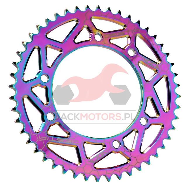 Zębatka tylna VOCA racing aluminium CNC 48Z Derbi Senda po 2000 r. / MRT / XP6 · titanium — ujęcie 4