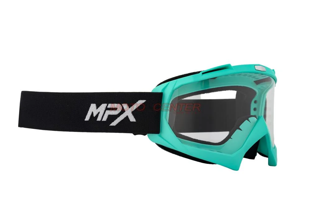 Gogle crossowe MPX YH-16 turkusowe matowe/szybka przezroczysta — ujęcie 2