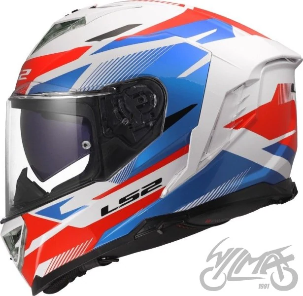 Kask LS2 FF818 Storm III Komai White Blue Red — rozmiar L — ujęcie 1
