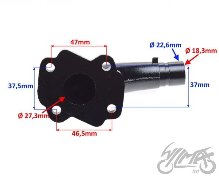 Króciec gaźnika do Keeway Hurricane — 2T — ujęcie 2