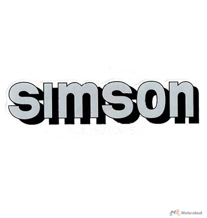 Naklejka Simson zbiornika srebro-czerń