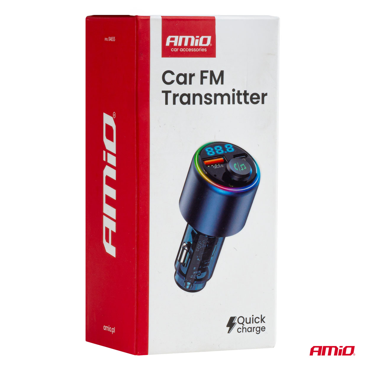 Transmiter samochodowy FM 1×USB-A 1×USB-C 12 V 24 V — ujęcie 11