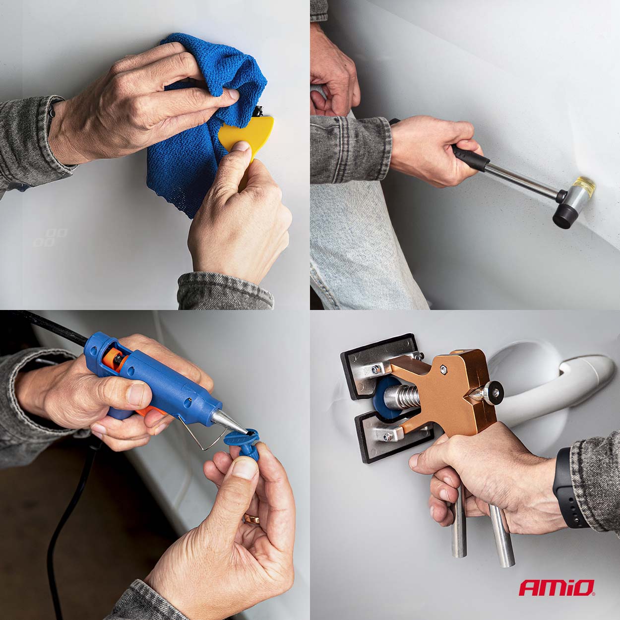 Duży zestaw naprawczy do wgnieceń karoserii z torbą PDR — ujęcie 3