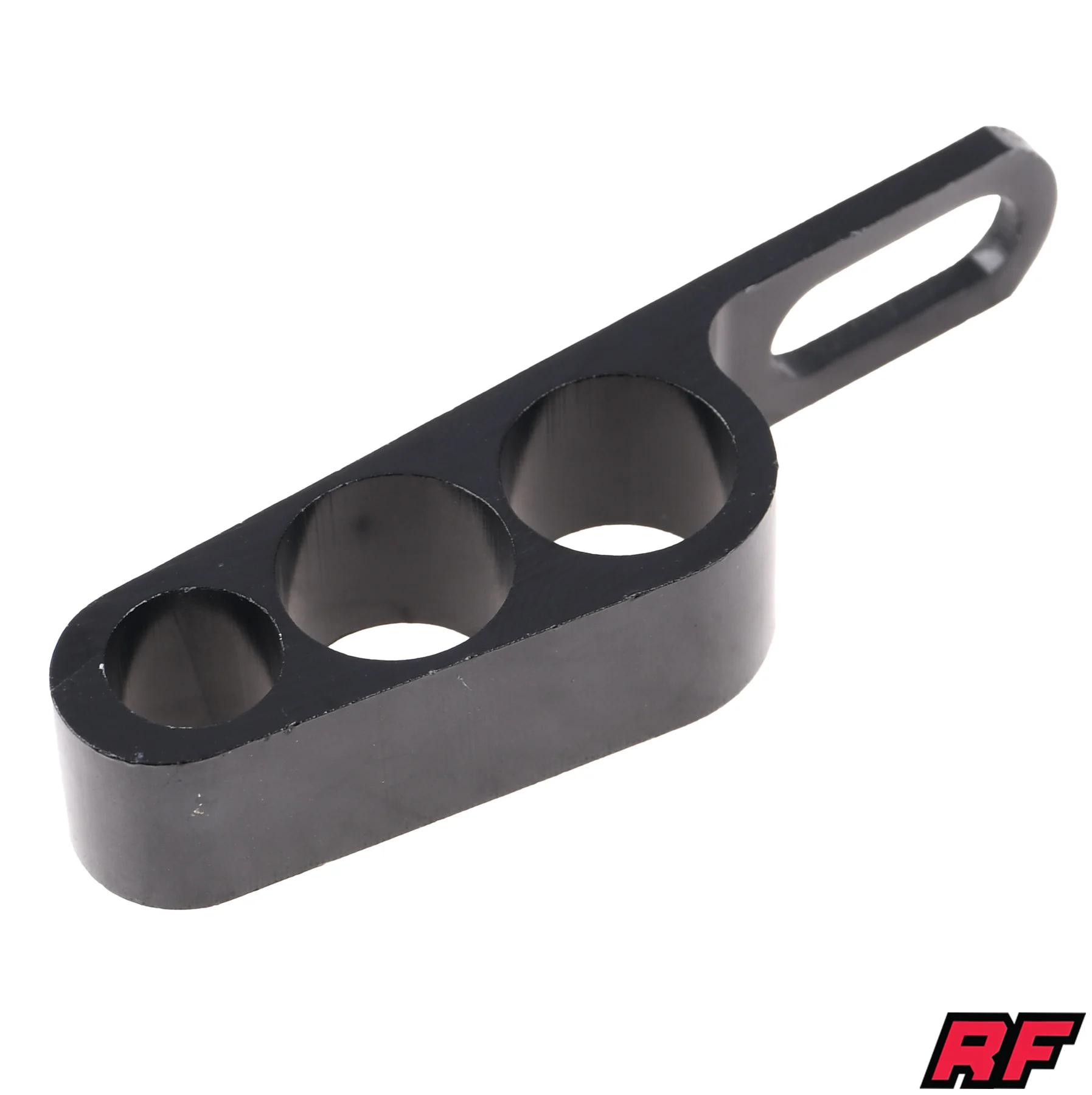 Uchwyt linek / przewodu hamulcowego uniwersalny aluminium CNC anoda czarny V1 Racing Force — ujęcie 1