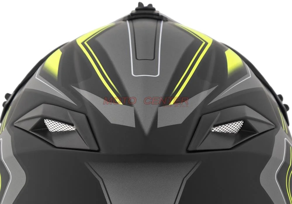 Kask crossowy BLEXX YS-217 czarny mat/grafit/zielony S Homologacja ECE R22.06 — ujęcie 5