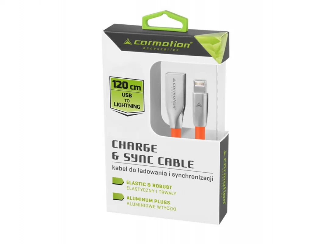 Kabel iPhone Lighting 120cm pomarańczowy — ujęcie 2