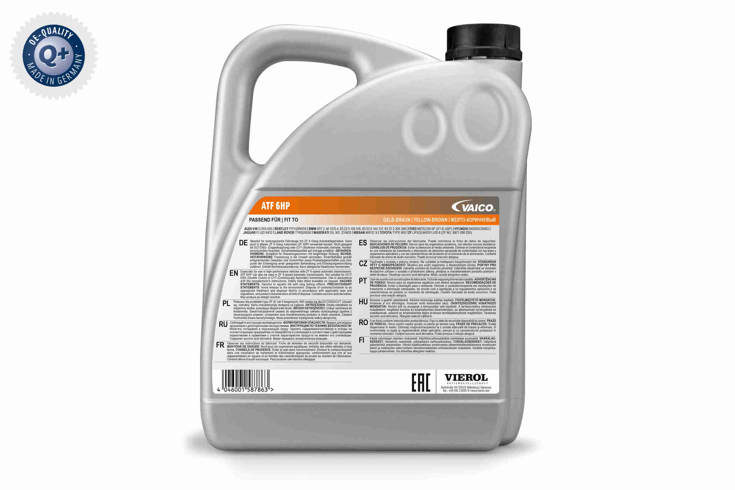 Olej ATF vaico ATF 6HP 5 l VIEROL V60-0173 — ujęcie 3