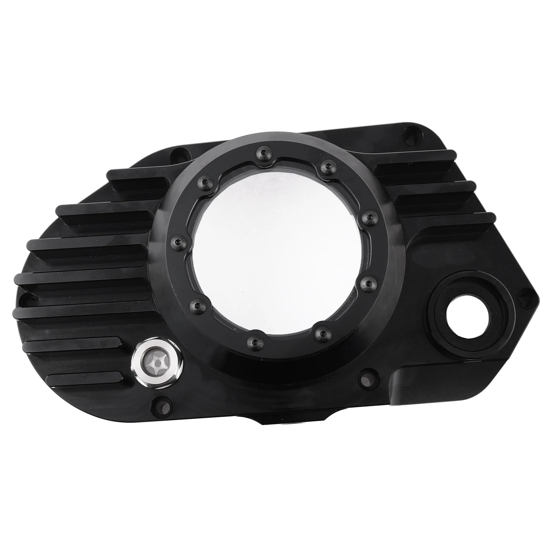 Pokrywa silnika Simson S51 SR50 lewa aluminium CNC clear czarna + śruby DPR Performance — ujęcie 8