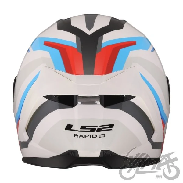 Kask LS2 FF820 Rapid III Hyper White Blue Red — L — ujęcie 2