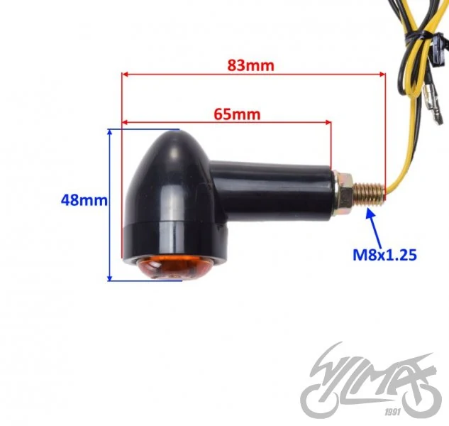 Kierunkowskazy LED w stylu Harley — para, długość 83 mm — AM1492 — ujęcie 2