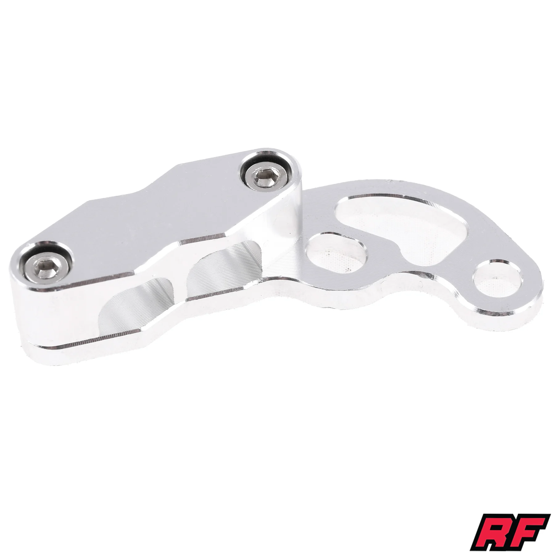 Uchwyt linek / przewodu hamulcowego uniwersalny aluminium CNC anoda srebrny V3 Racing Force — ujęcie 1