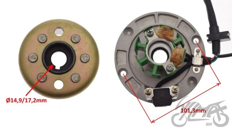Stator zapłonu + koło magnesow silnik ZS154FMI-2 — ujęcie 3