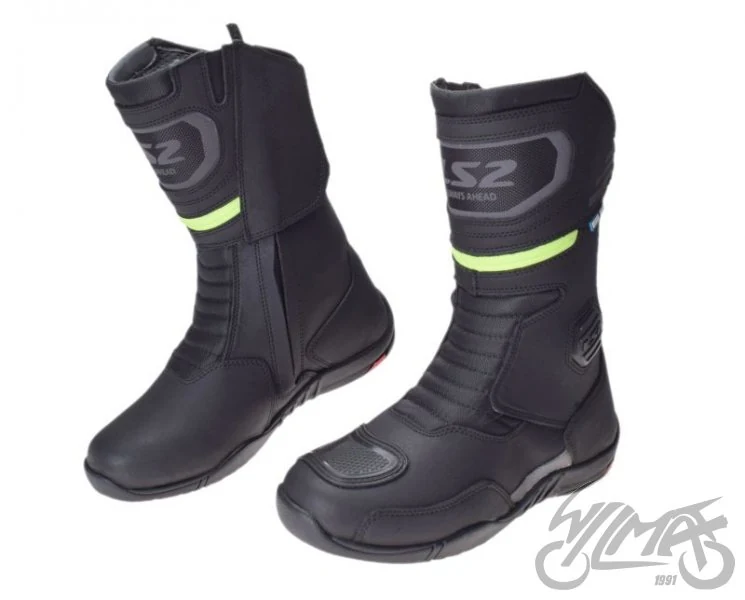 Buty motocyklowe damskie LS2 Goby WP — czarno-żółte fluo, rozmiar 36 — ujęcie 1