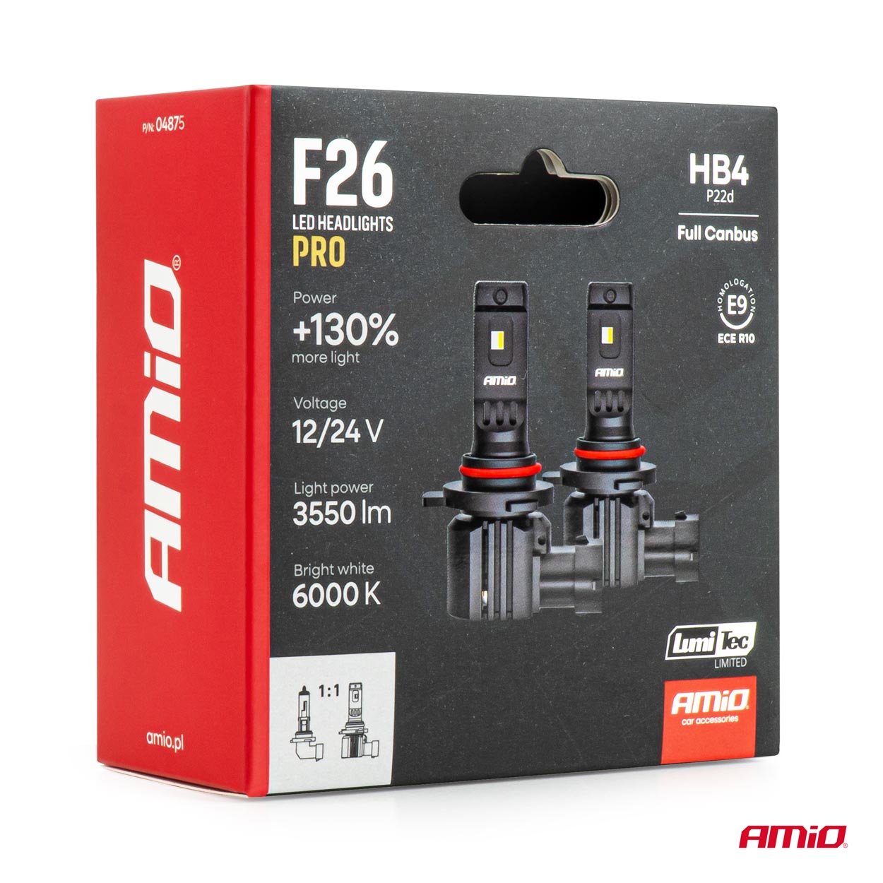 Żarówki samochodowe LED F26 PRO LumiTec LIMITED +130% DUO FULL CANBUS HB4 12 V 24 V — ujęcie 7
